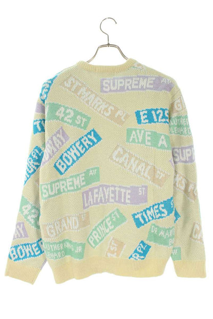 Supreme 21SS Street Signs Sweater White Size M