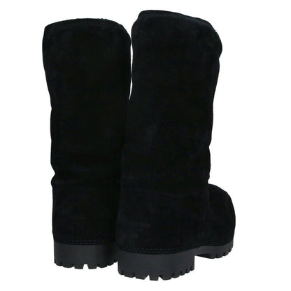 BALENCIAGA Alaska Mouton Big Boots Black Size 10.5