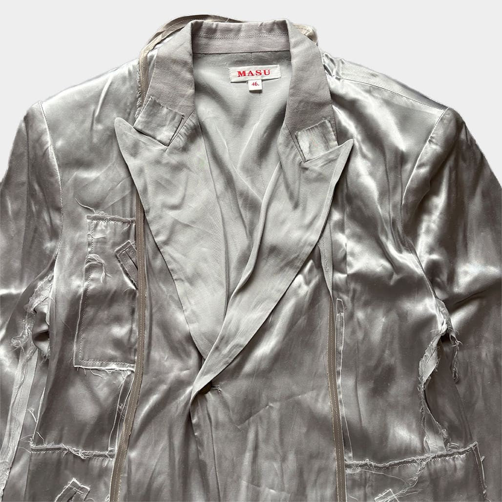 MASU 23SS Inside-Out Jacket Silver Size 46