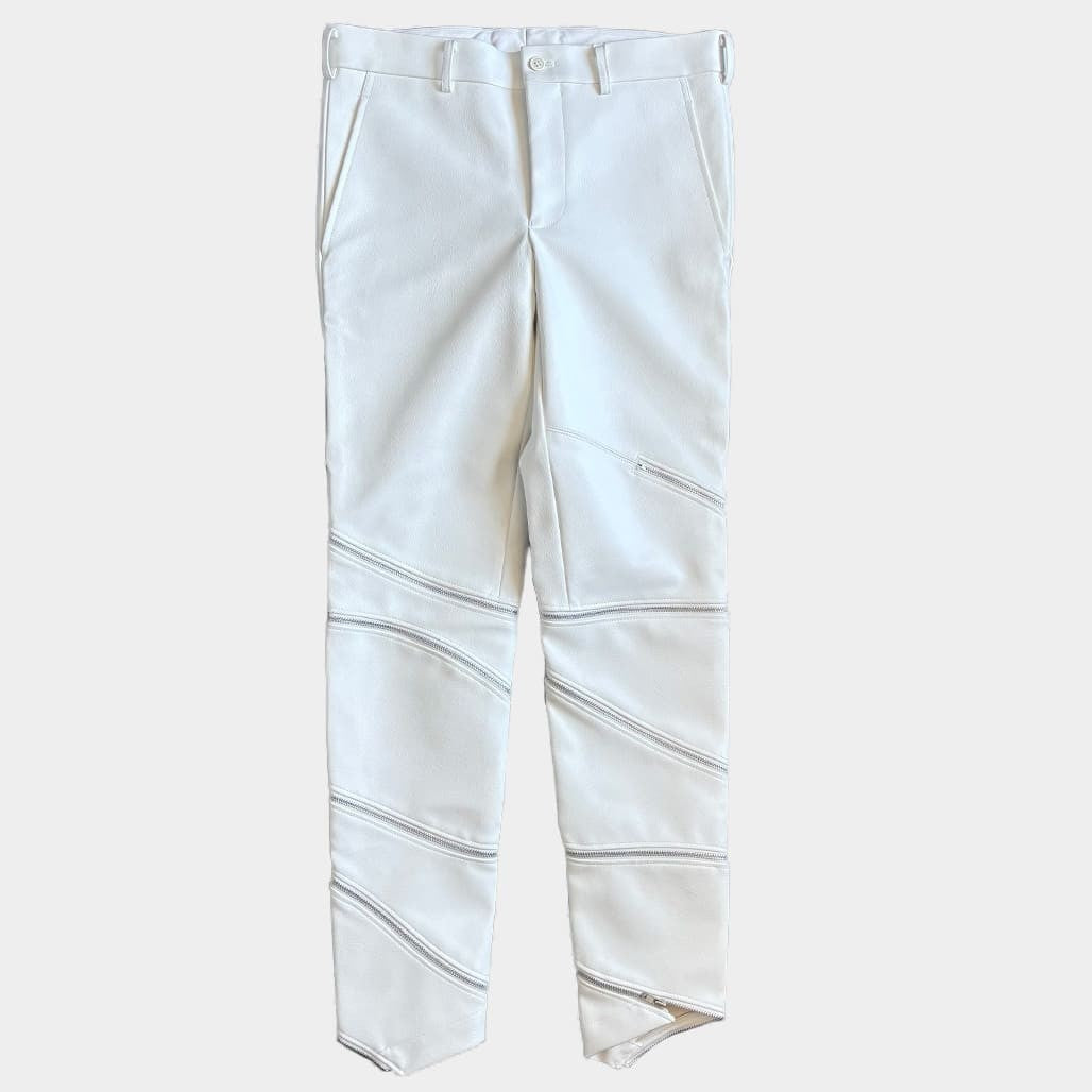 COMME DES GARCONS HOMME PLUS 18AW Leather Pants White Size S