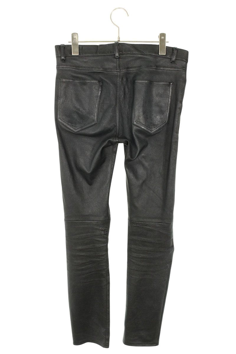 Saint Laurent Paris Leather Long Pants Black US 33