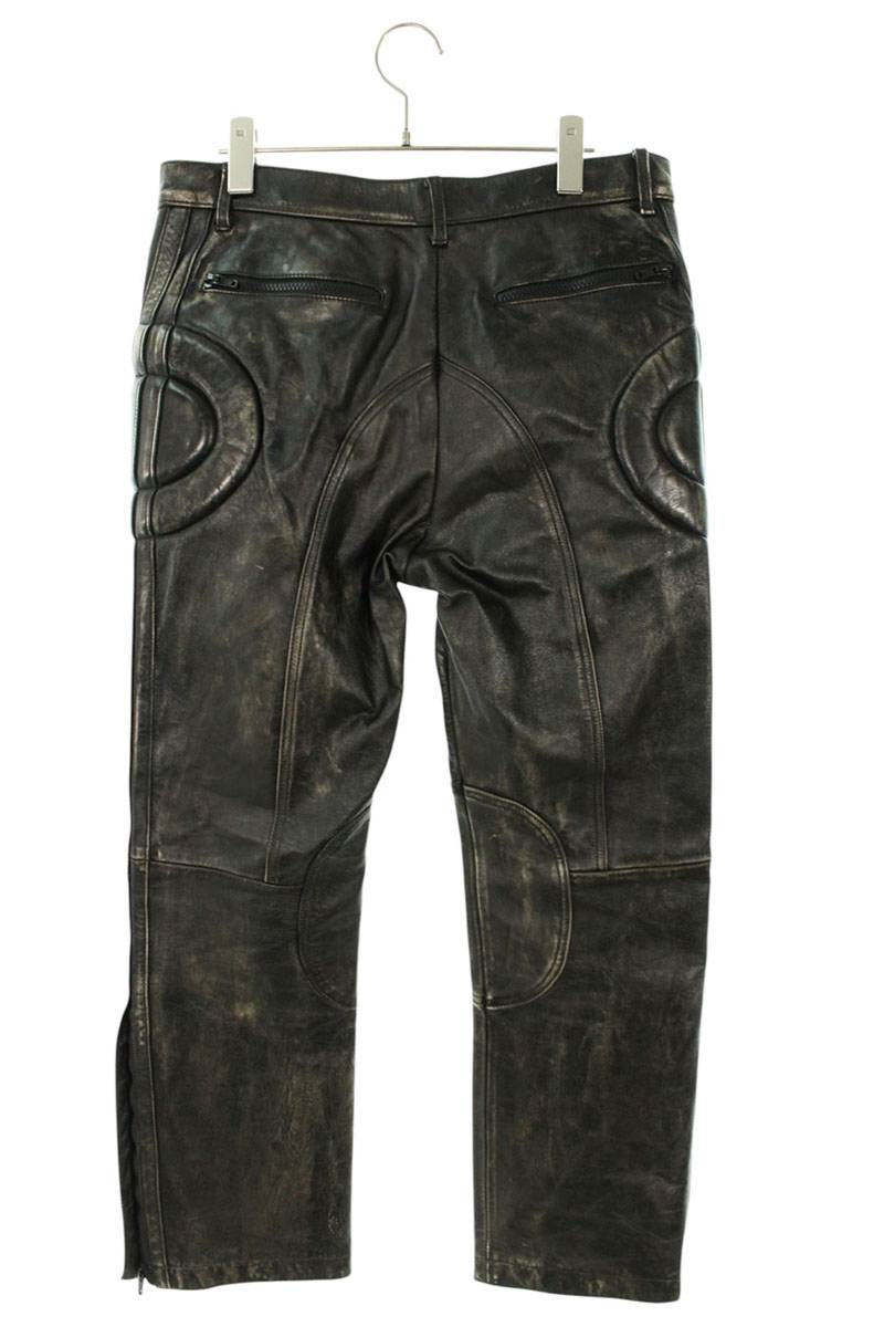 READYMADE Leather Long Pants Brown Size 28
