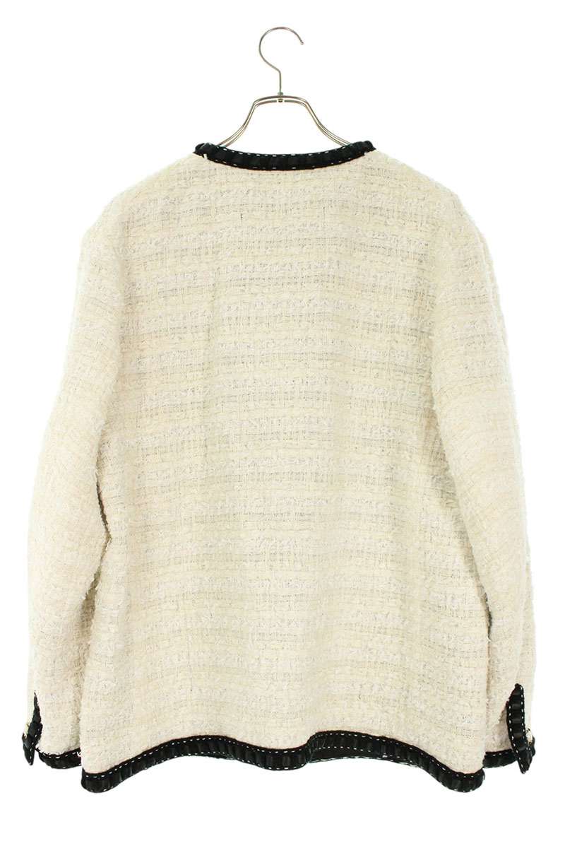 READYMADE Collarless Jacket White x Black Size M