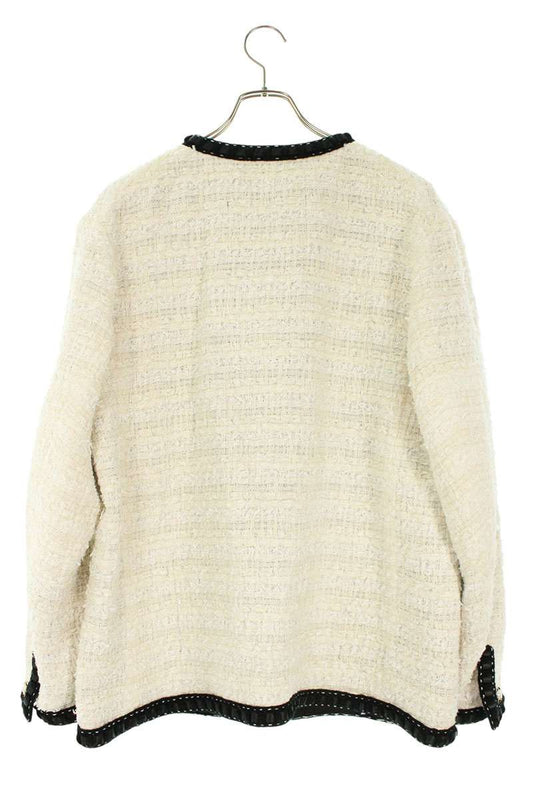 READYMADE Collarless Jacket White x Black Size M