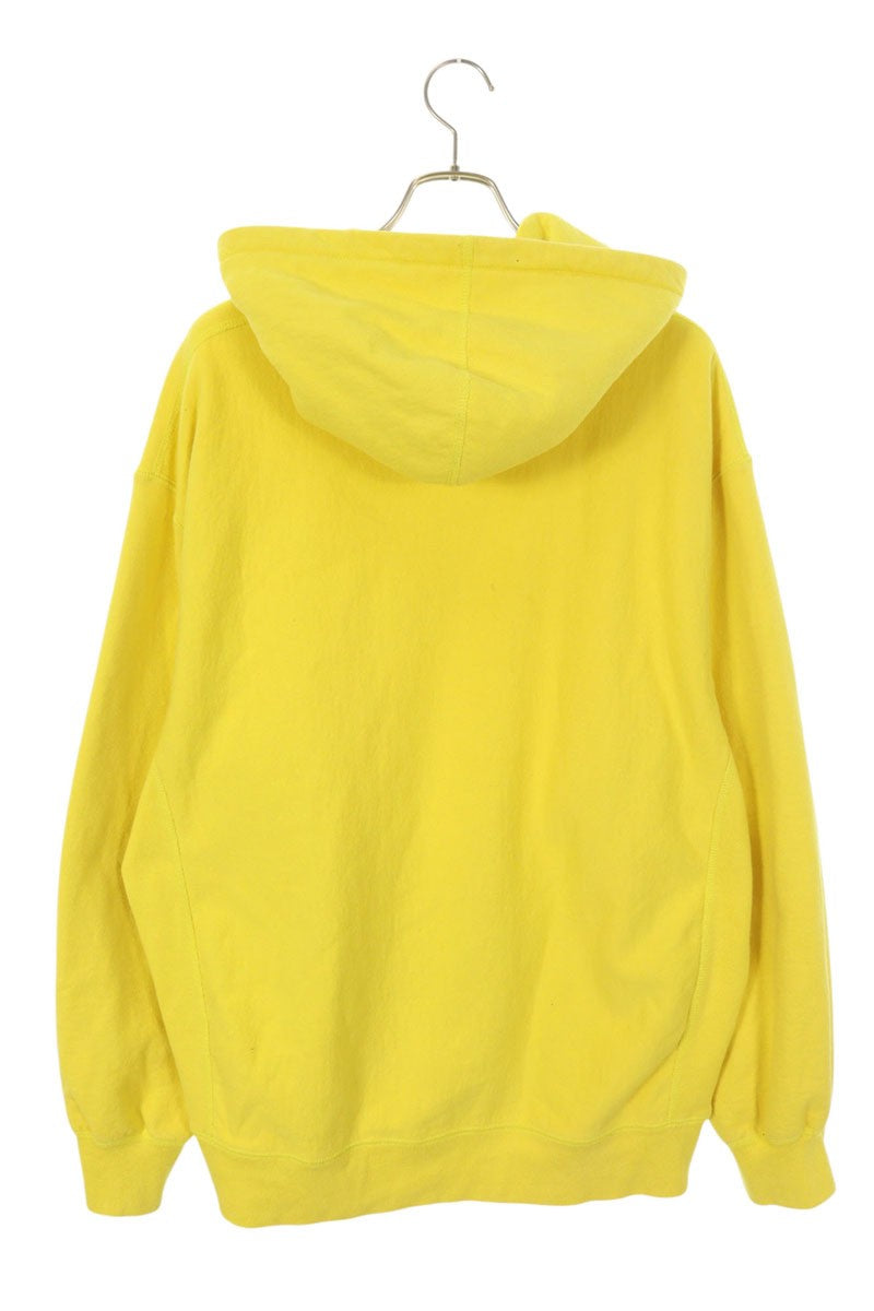 Supreme Cross Box Logo Hooded Sweatshirt Yellow Size XL