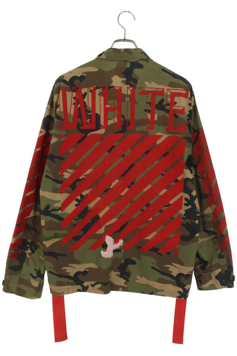 Off-White Camo Jacket Green x Green x Red Size S