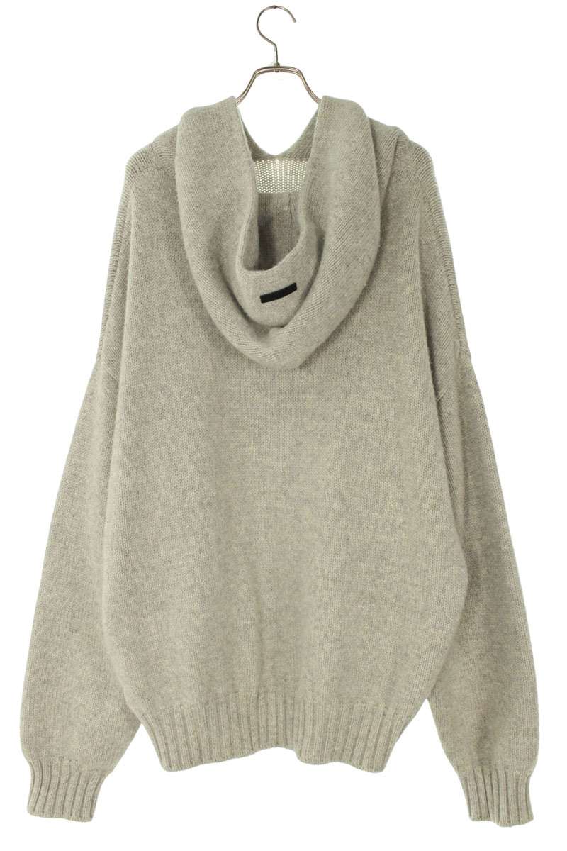 Vintage Fear of God Tops - FEAR OF GOD Knit Hoodie Gray Size L - Authentic Archive