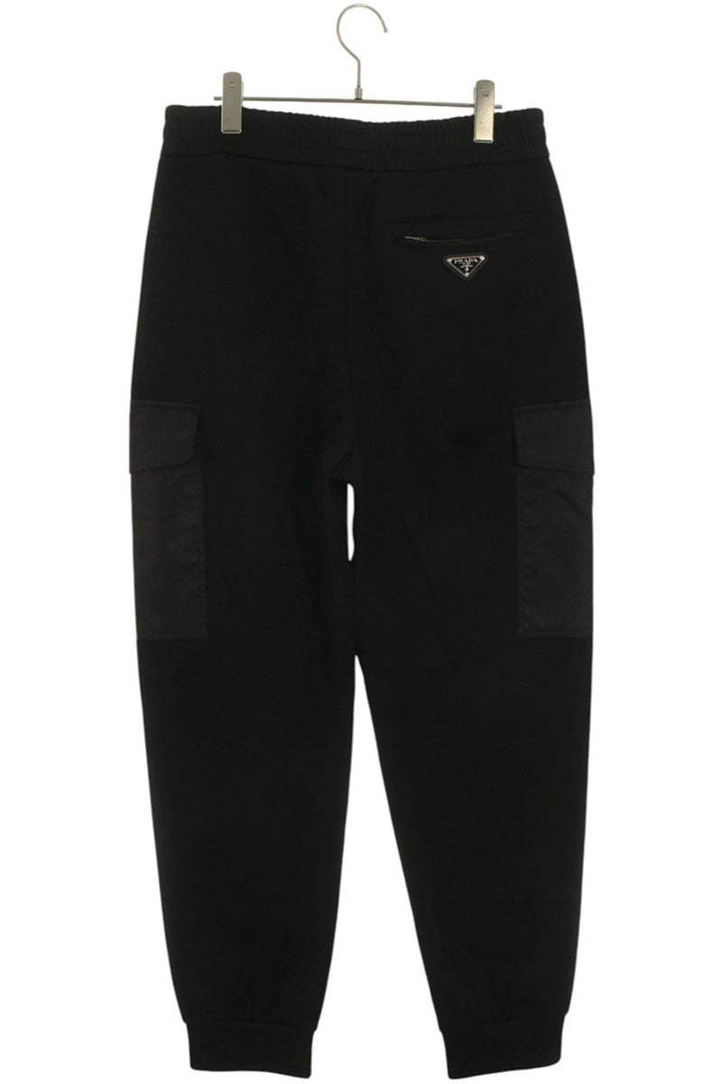 Prada Re-Nylon Cotton Fleece Long Pants Black Size US 30