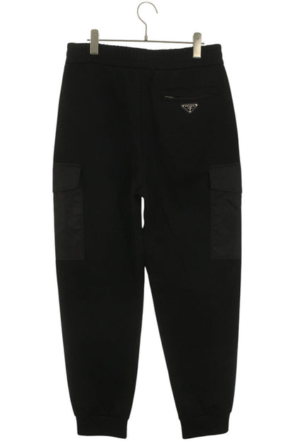 Prada Re-Nylon Cotton Fleece Long Pants Black Size US 30