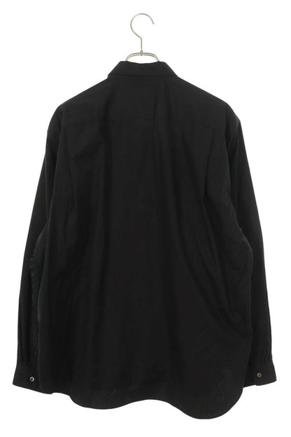 Vintage Comme des Garcons Tops - COMME des GARCONS HOMME PLUS 25SS Tulle Frill Broadcloth Shirt Black Size XL - Authentic Archive