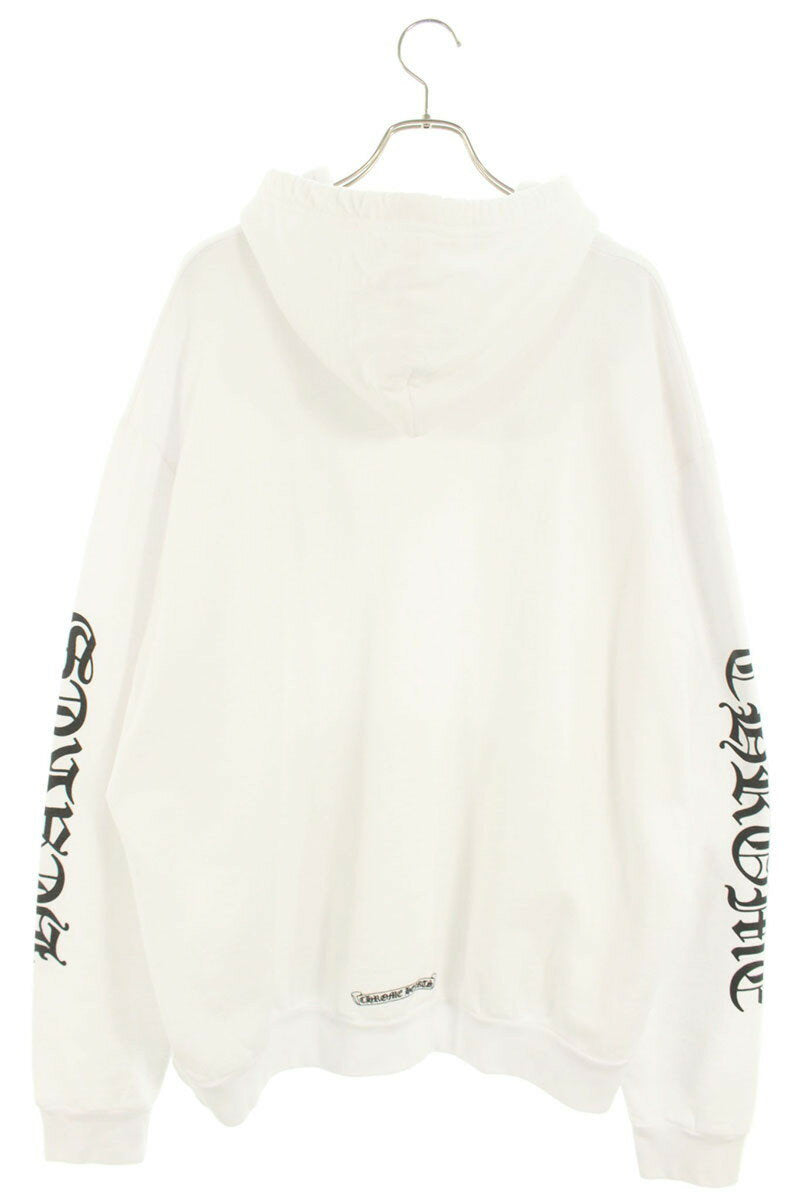 Chrome Hearts SWTSHRT PLV Logo Print Pullover Hoodie White Size XL
