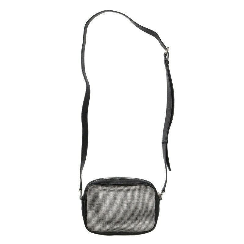 Saint Laurent Paris x Canvas Leather shoulder bag Grey x Black One Size
