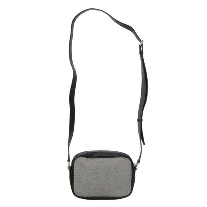 Saint Laurent Paris x Canvas Leather shoulder bag Grey x Black One Size