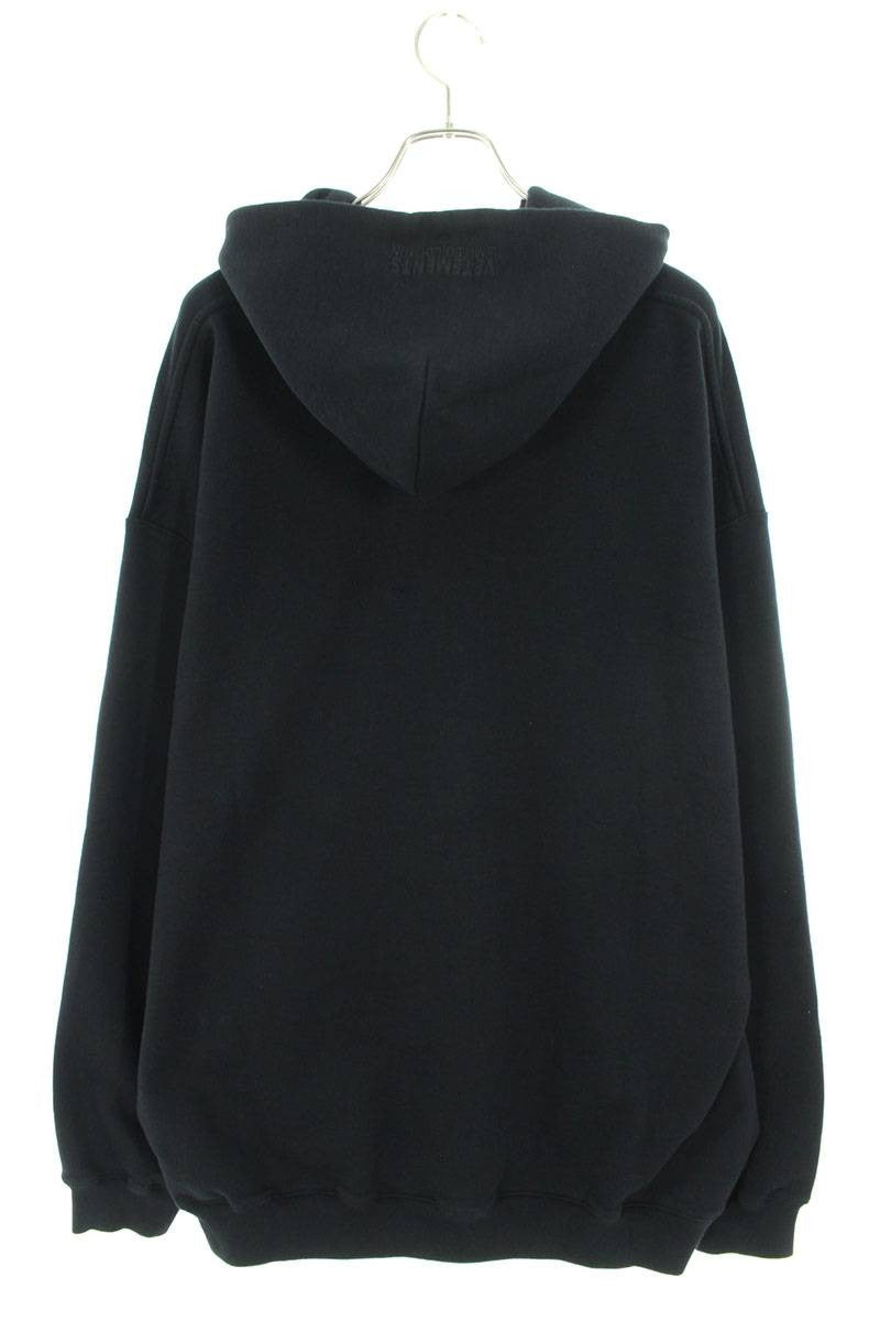 Vetements 24SS Logo Print Hoodie Black x Yellow Size M