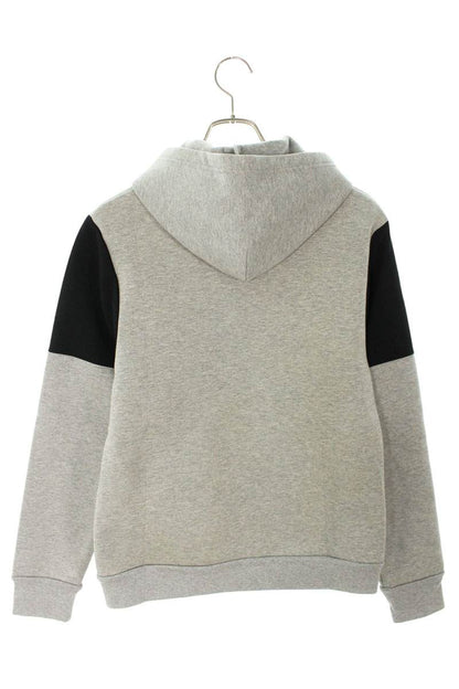 BALENCIAGA Bicolor Zip-Up Hoodie Gray/Black Size L