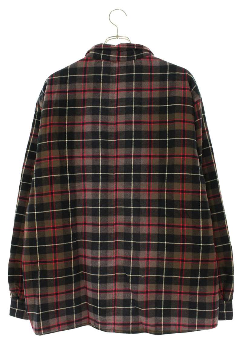 Supreme 24AW Quilted Plaid Shirt Black x Purple Size XL