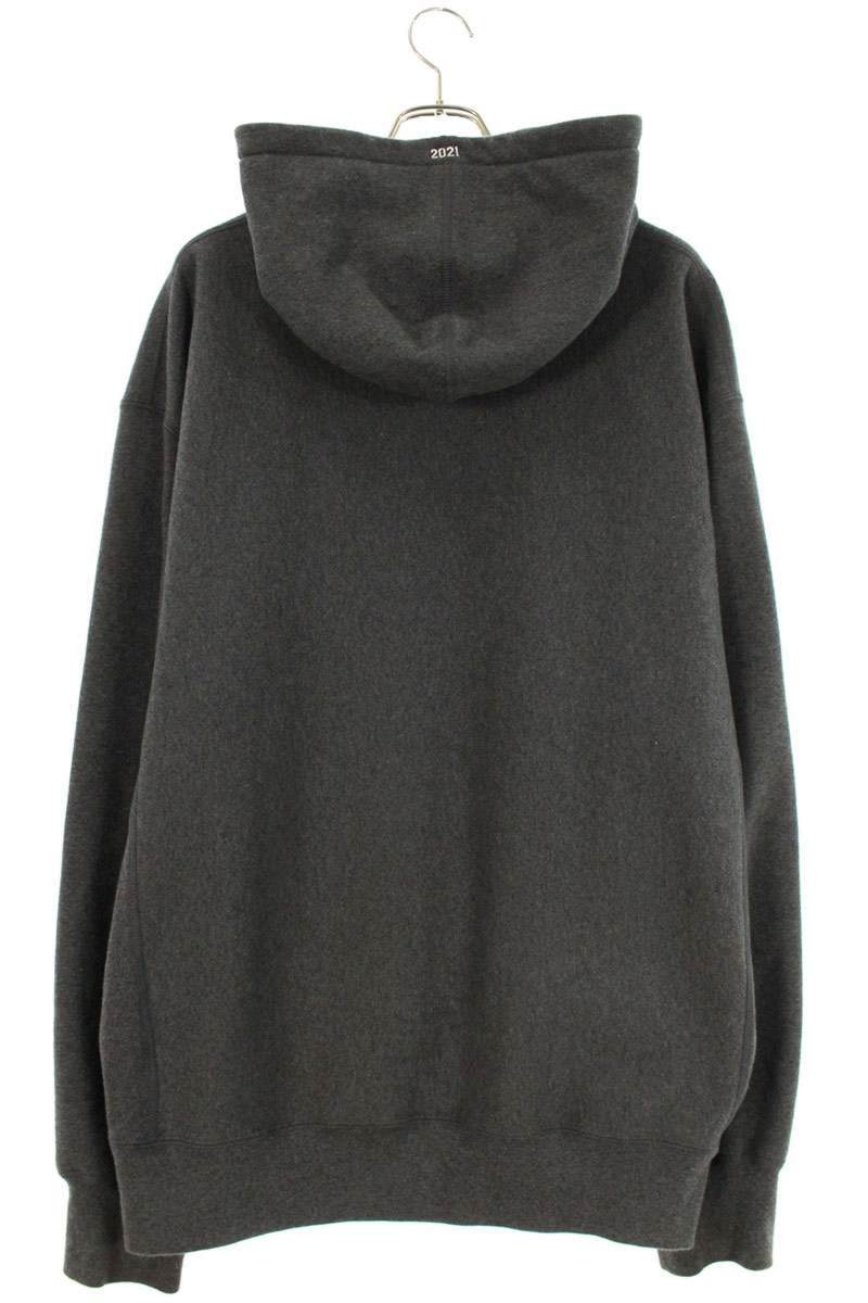 Supreme 21AW Box Logo Hooded Sweatshirt Gray Size XL