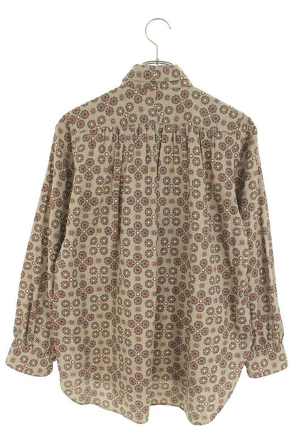 Needles All-Over Print Long Sleeve Shirt Beige Size 2