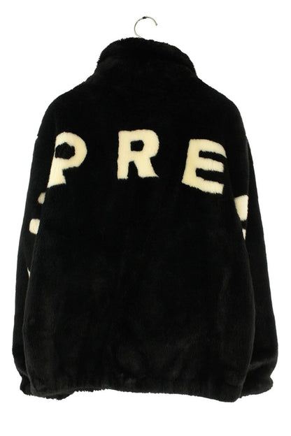 Supreme 17SS Faux Fur Bomber Jacket Black x White Size S