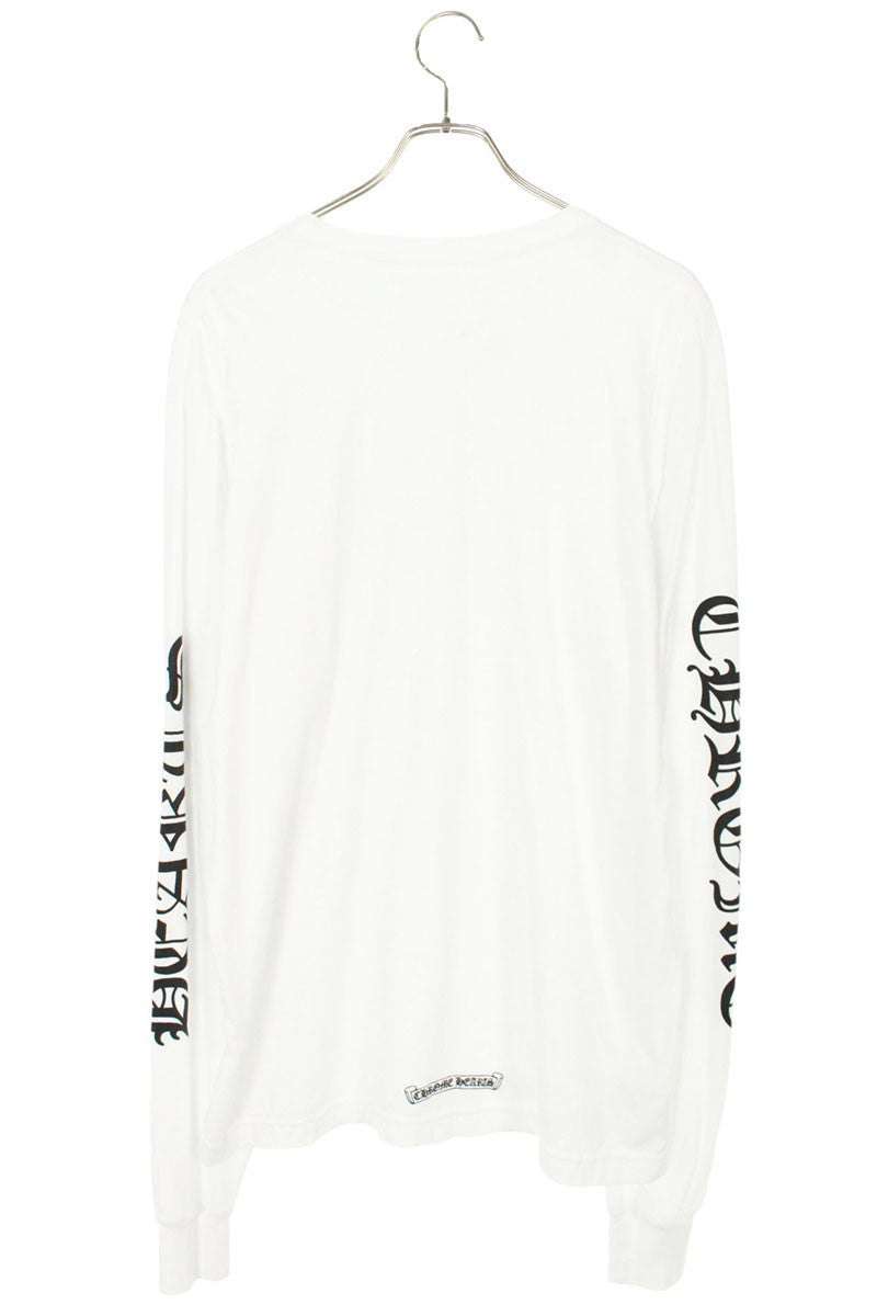 Chrome Hearts Neck Logo Long Sleeve Tee White Size L