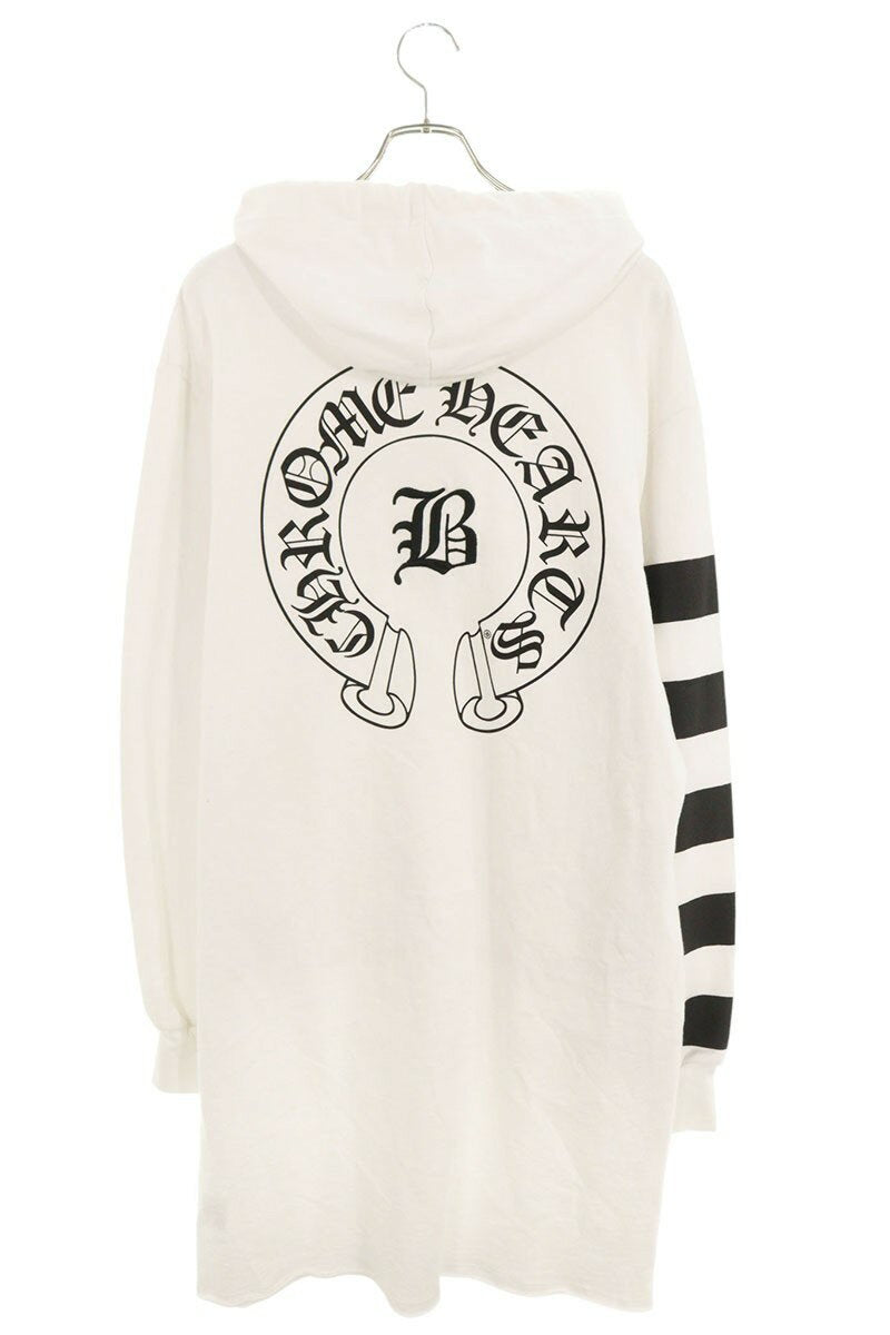 Chrome Hearts BELLA HD ZIP LNG BELLA Embroidered Hoodie White Size M