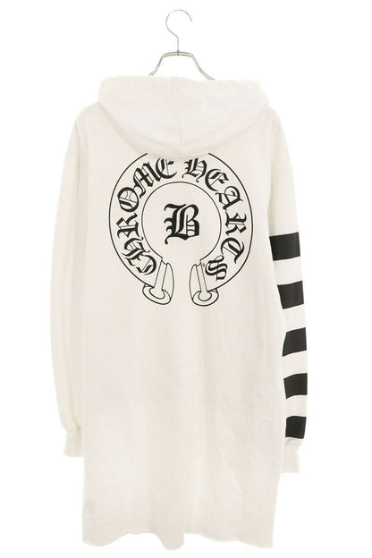 Chrome Hearts BELLA HD ZIP LNG BELLA Embroidered Hoodie White Size M