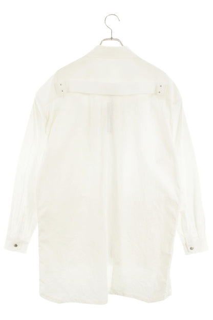 Rick Owens TE Oversized Long Sleeve Shirt White Size 46