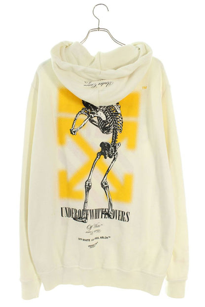 Undercover x Off White Print Zip Up Hoodie White Size L
