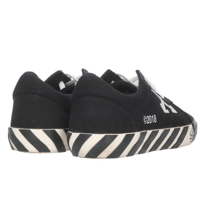 Off-White VULCANIZED STRIPED LOW TOP Sneakers Black x White Size 45