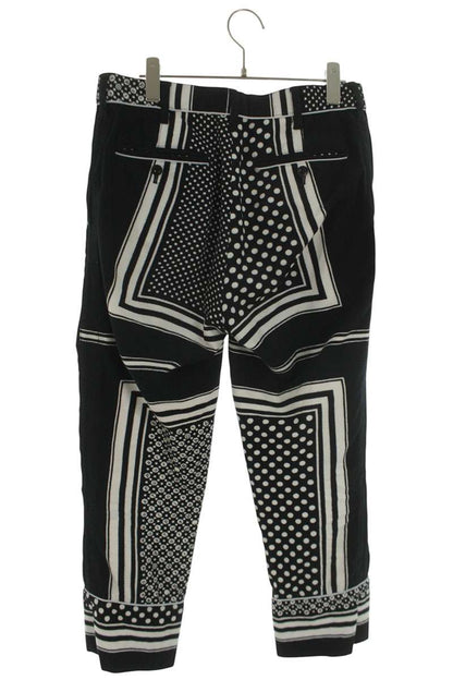 Sacai 16AW All-Over Print Long Pants Black x White US 30