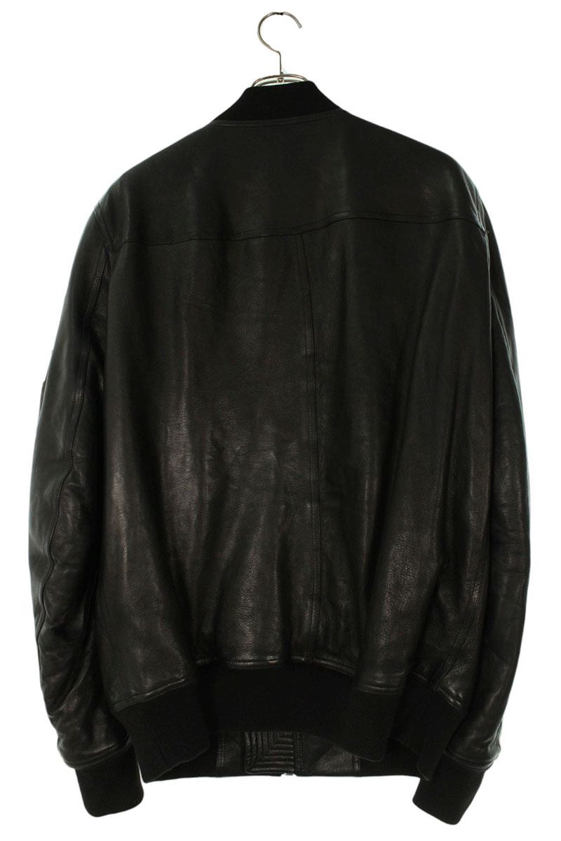 Rick Owens 23AW LNV MA-1 Leather Blouson Black Size L