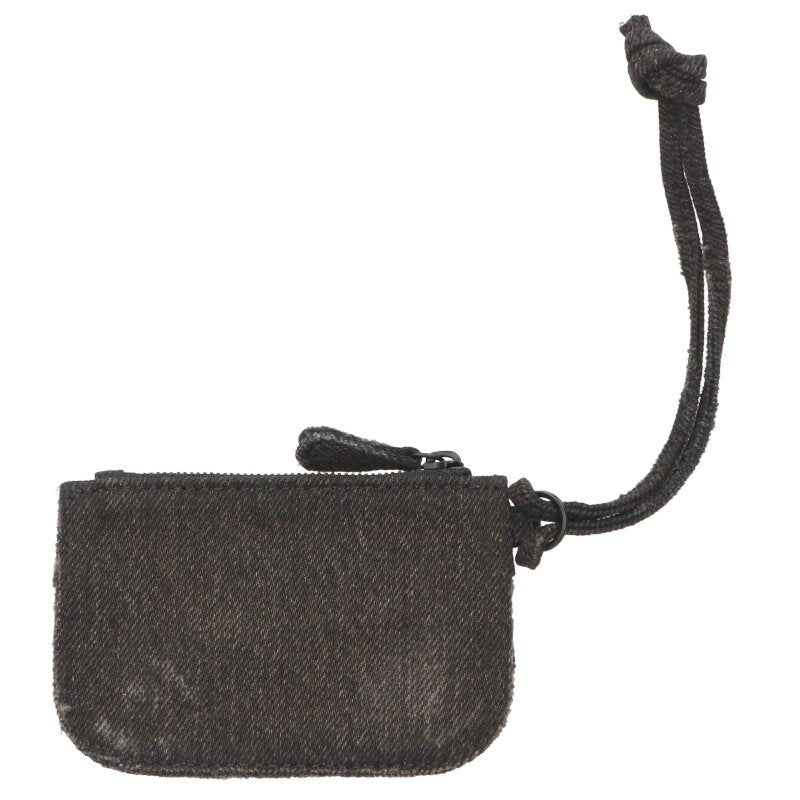 Balenciaga Lucagool Rhinestone denim card case Black One Size