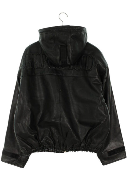 Supreme x FRANCOIS GIRBAUD 25SS Hooded Leather Flight Bomber Jacket Black Size S