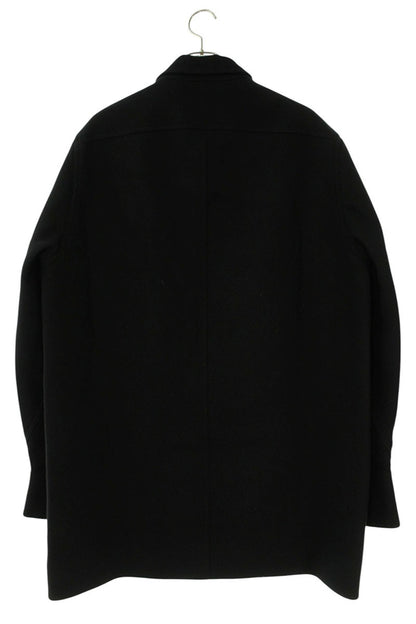 Rick Owens Melton Stand Collar Coat Black Size S