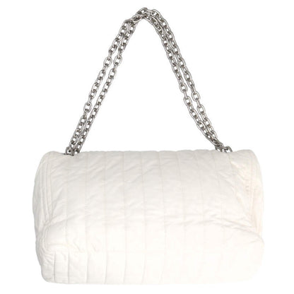 Balenciaga Monaco BB Logo Chain Shoulder Bag White One Size