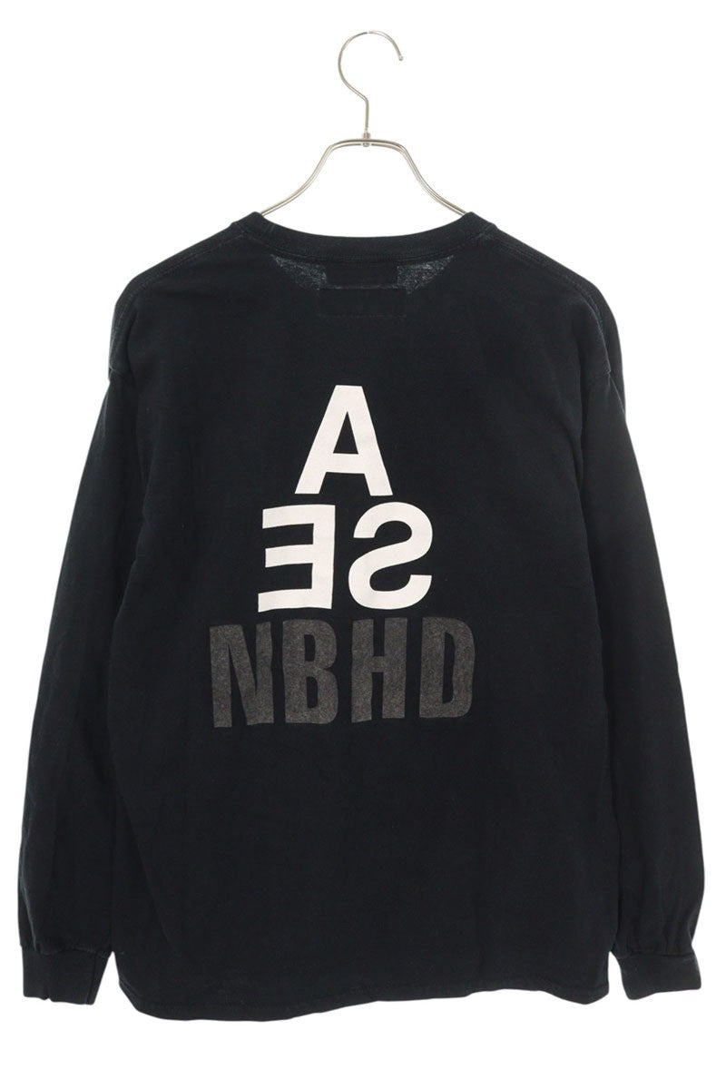 Neighborhood x WIND AND SEA Logo Print Long Sleeve T-Shirt Black Size L