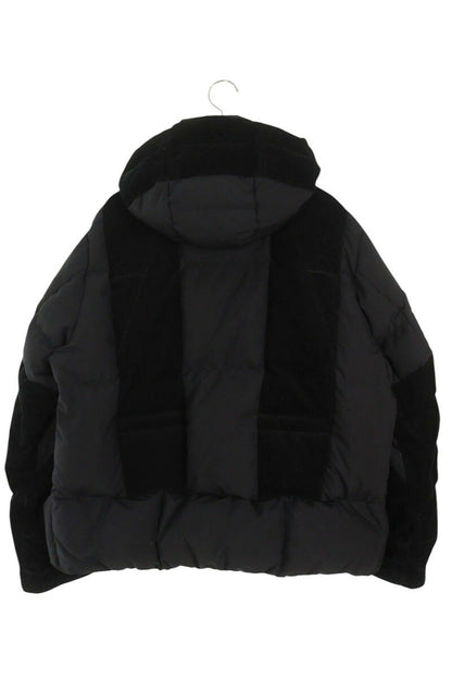 Sacai Corduroy Puffer Hooded Down Jacket Black Size L