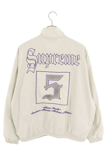 Supreme 25SS Old English Track Jacket White x Purple Size L