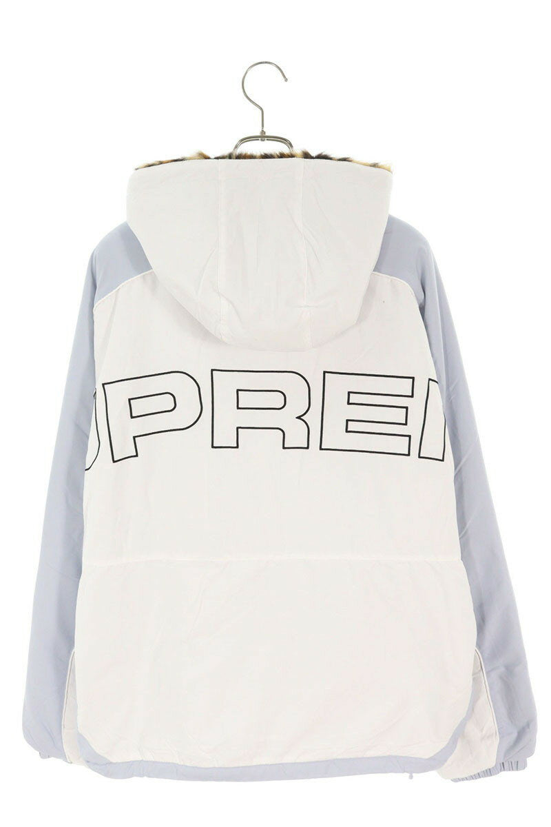 Supreme 25SS Faux Fur Reversible Hooded Track Jacket White Size XL
