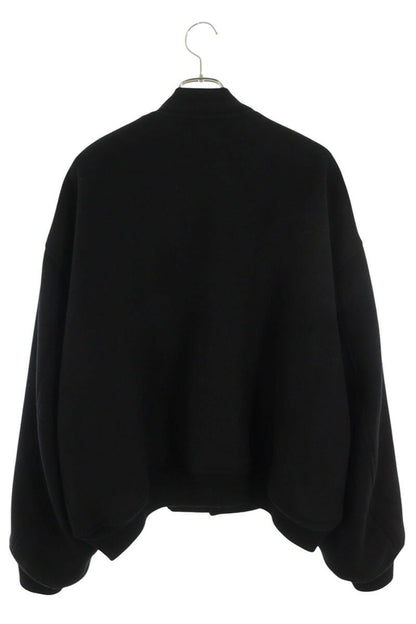 Balenciaga Logo Embroidered Wool Blouson Black Size XXS