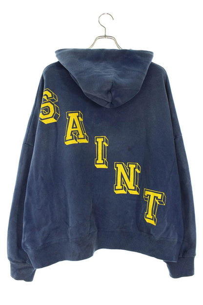Saint Michael 24AW Vintage Hoodie Blue Size M