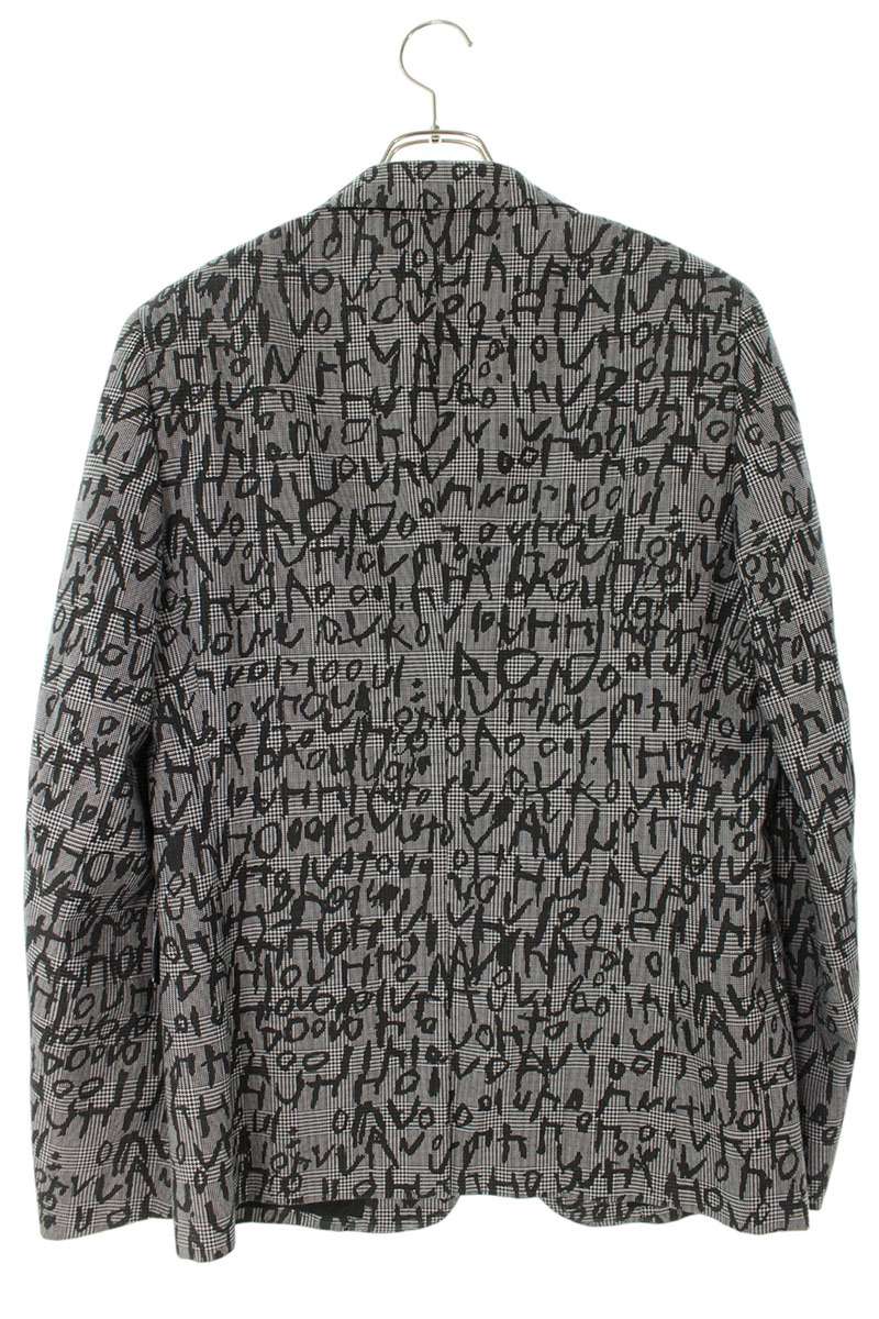 Comme des Garcons AD2023 All-Over Print Jacket Gray x Black Size S