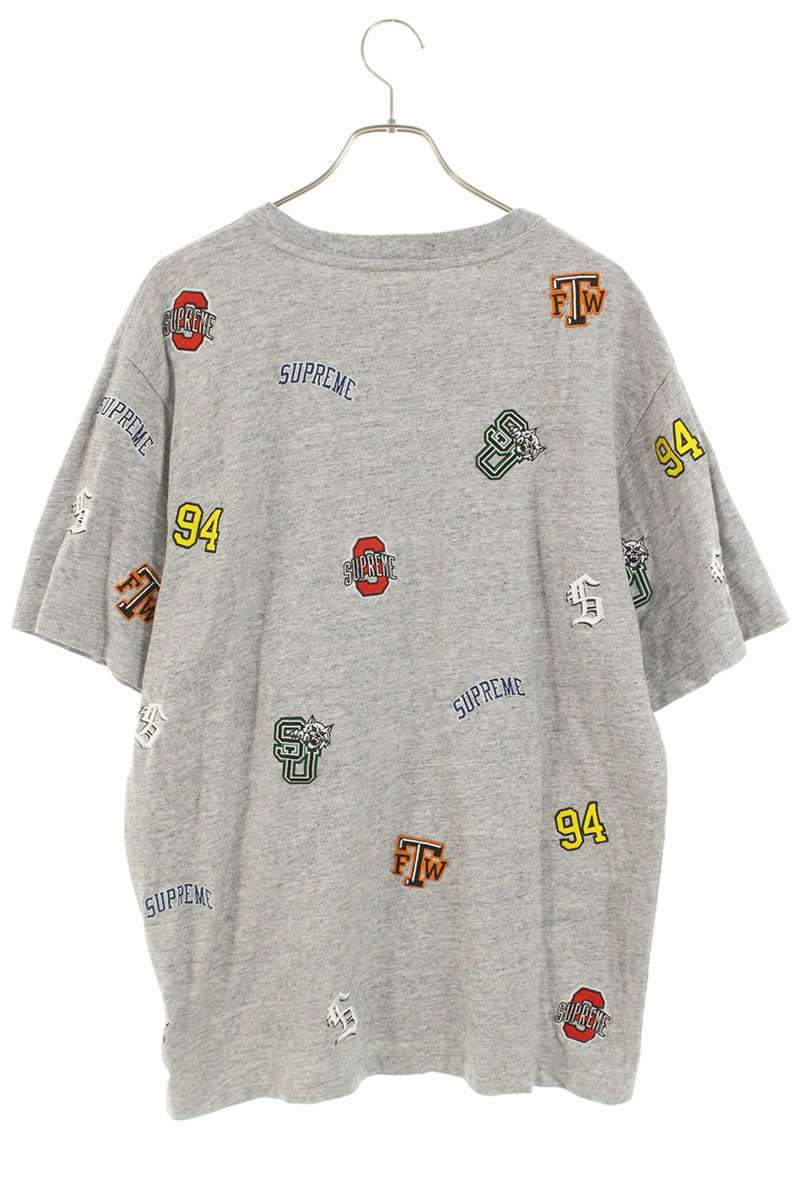 Supreme 20SS University S S Top Patchwork T-Shirt Gray Size L