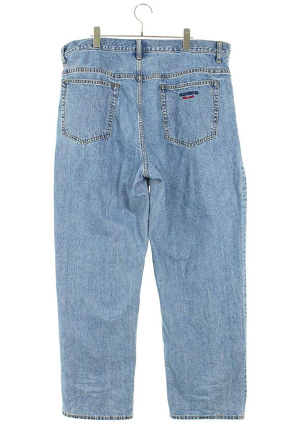 Supreme Baggy Jean Classic Logo Denim Pants Blue Size 36
