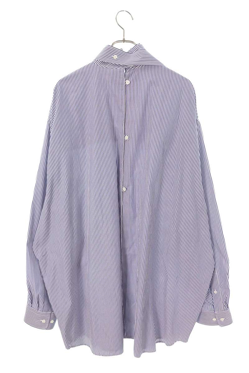 Dries Van Noten 25AW Striped Long Sleeve Shirt Blue x White Size L