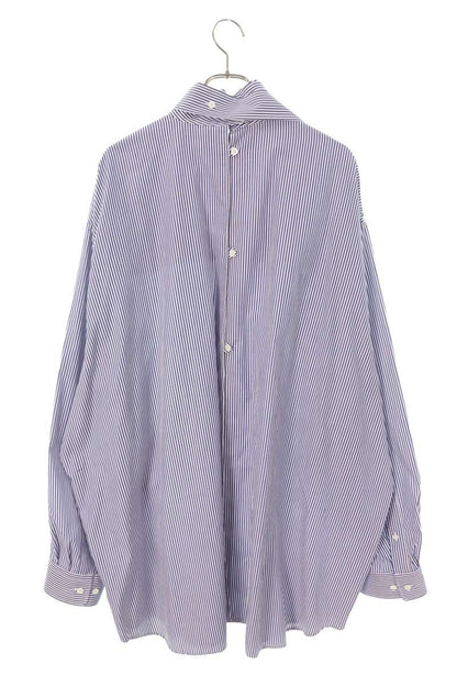 Dries Van Noten 25AW Striped Long Sleeve Shirt Blue x White Size L