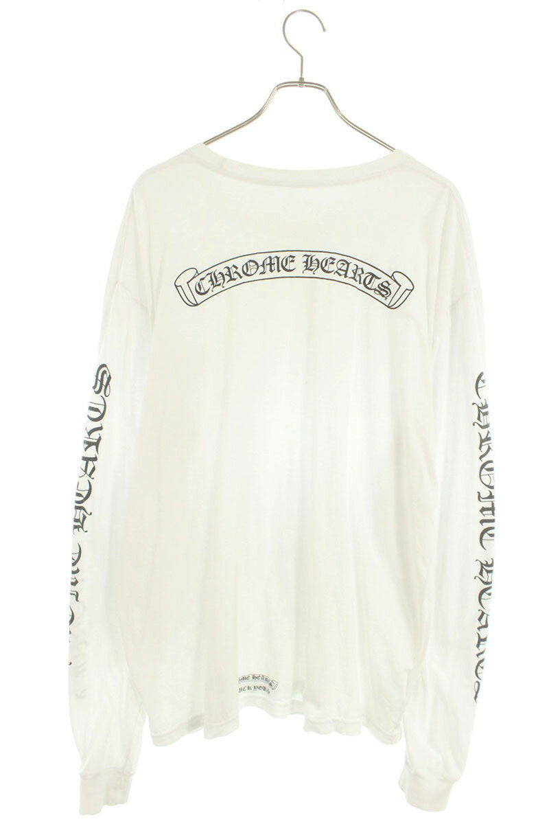 Chrome Hearts Back Label Long Sleeve Tee White Size XXL