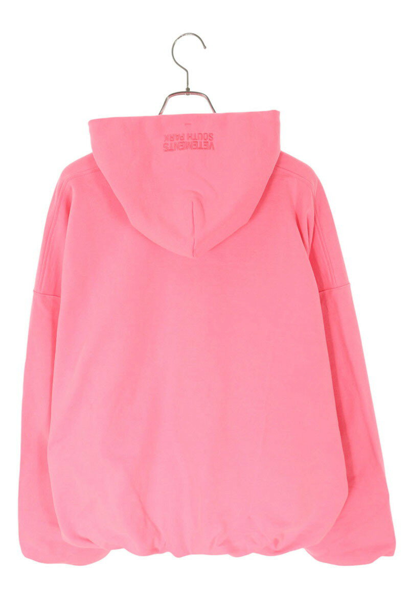 Vetements 25SS PRINCESSKENNYCROPPEDBOXY Hoodie Pink Size S