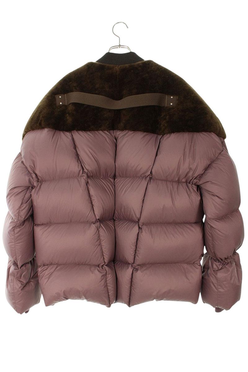Rick Owens LSHON3 Shoulder Fur Down Jacket Purple Size 46