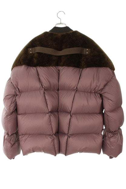 Rick Owens LSHON3 Shoulder Fur Down Jacket Purple Size 46